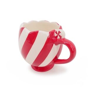 9 fl oz Novelty Ceramic Mugs Candy Cane - Bullseye's Playground Set Of 2